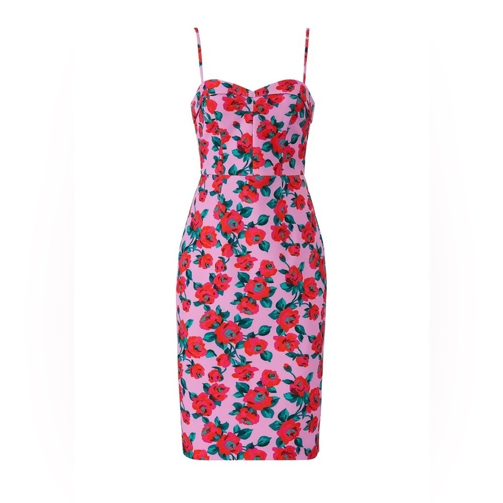 Black Halo Pink Midi Dress, Size 4 - Romantic Cocktail & Special Occasion​​​